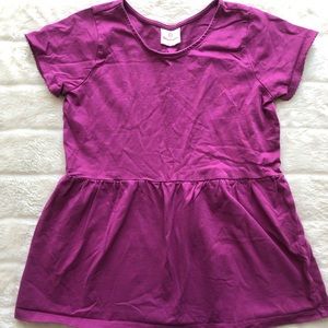 Hanna Andersson magenta/purple peplum shirt top